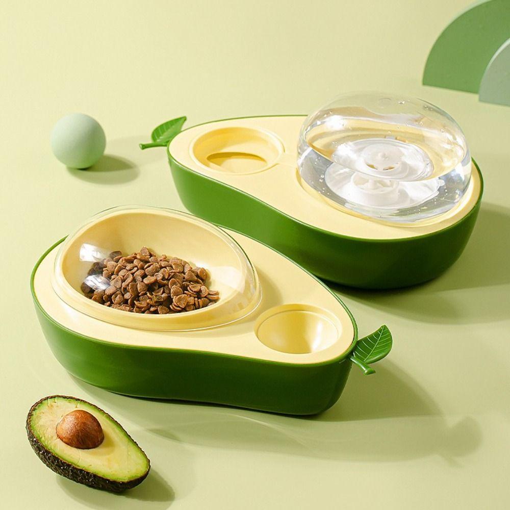 PawPal Duo™ – Avocado Shaped Automatic Water & Food Bowl for Pets