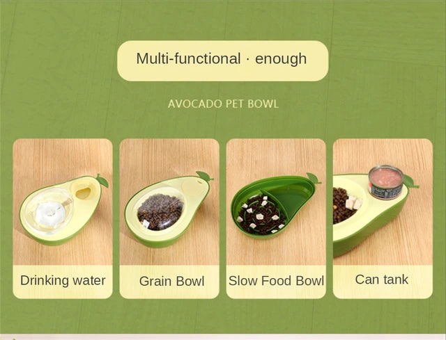 PawPal Duo™ – Avocado Shaped Automatic Water & Food Bowl for Pets